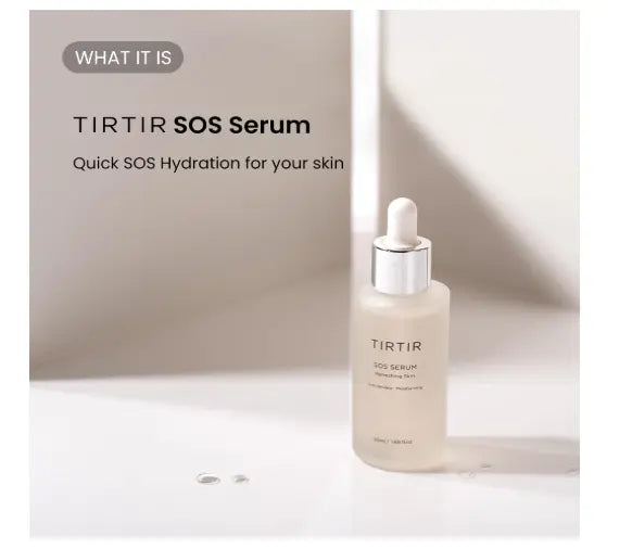 TIRTIR SOS Serum - Radiant Glow Boosting Face Serum - Plumping, Anti Aging, Hydrating - Visibly Smooth and Glowy Skin - Fragrance Free Serum for All Skin Types, 1.69 fl.oz. Clari.com.pk