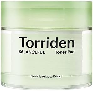 Torriden Balanceful Toner Pads | 60pcs | Soothes and Exfoliates Rough Texture in Oily Sensitive Skin, 5D CICA Complex, LHAs, Korean Skincare