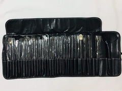 Mick-Brush brushes with a black leather case