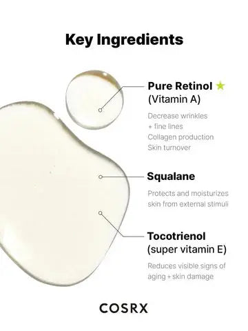 COSRX The Retinol 0.5 Oil 20ml β Anti-Aging Facial Oil for Fine Lines & Wrinkles | clari.com.pk Clari
