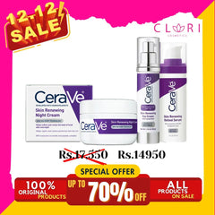 CeraVe Skin Renewing Night Cream 48g + Day Cream 50g + Retinol Serum 30 ml Clari