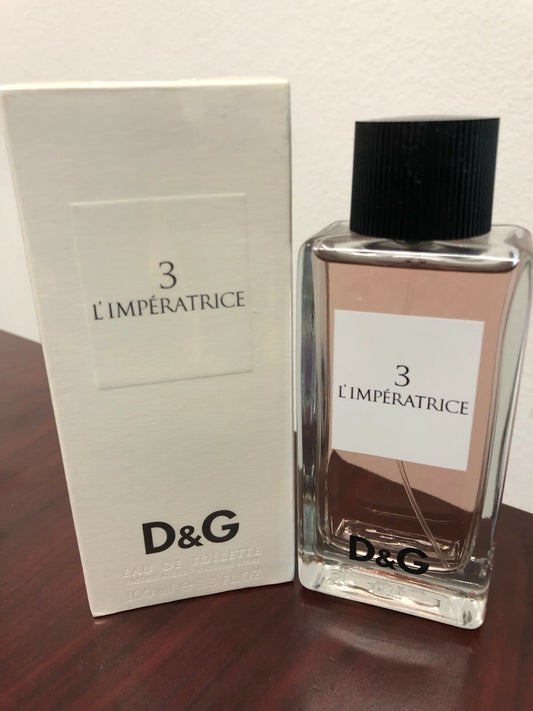 D & G 3 L'IMPERATRICE by DOLCE & GABBANA 3.3 FL oz / 100 ML EDT Spray Sealed Box