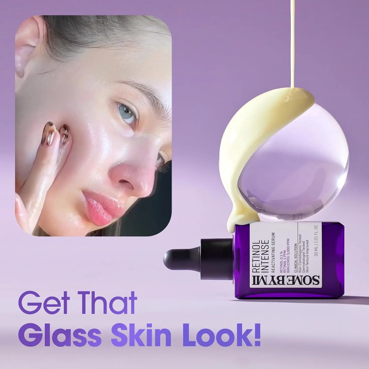 SOME BY MI Retinol Intense Reactivating Serum - 1.01Oz, 30ml - Mild 0.1% Retinol Serum for Anti-Aging and Glass Skin - Improvement of Post Acne Marks, Skin... serum