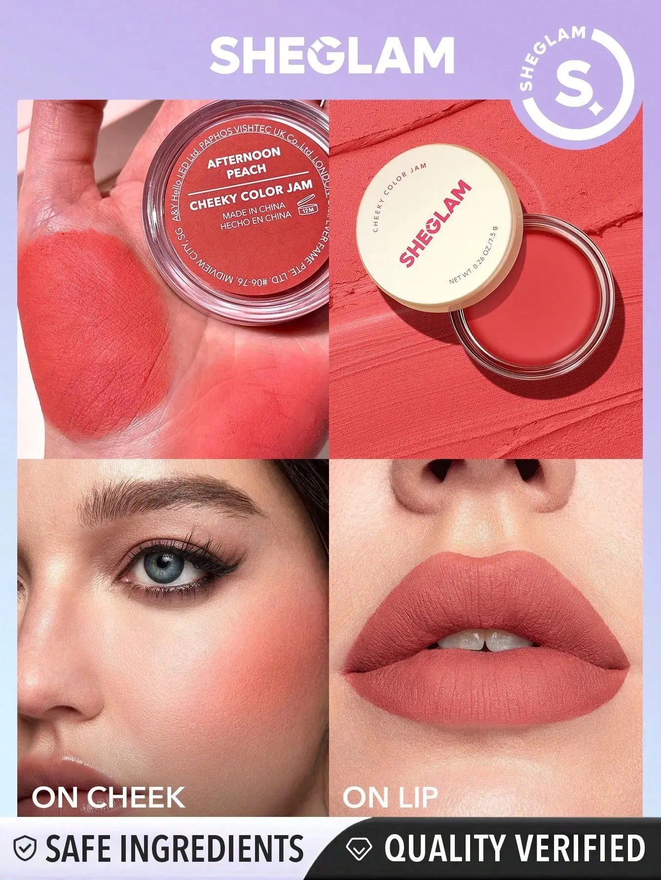 SHEGLAM Cheeky Color Jam β Cream Blush for Dewy, Natural Glow | 100% Original in Pakistan Clari