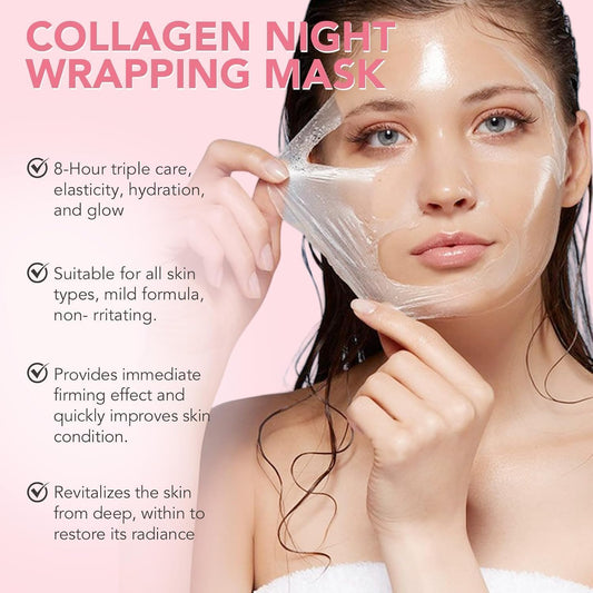 Medicube Bio Collagen Face Mask Overnight, Bio Collagen Face Mask, Bio Collagen Mask, Hydrating Overnight Hydrogel Mask, Pore Minimizing, Elasticity (Pack Of 1, TUBE 75 gm)