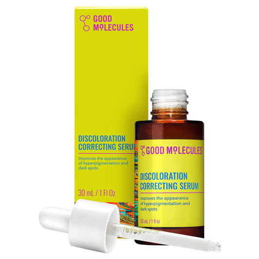 Good Molecules Discoloration Correcting Serum - Targets Dark Spots and Discoloration, Skincare for Face, 1 fl oz