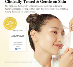 medicube Turmeric Overnight Wrapping Peel Off Mask - Nourishes dull, uneven skin with hydrolyzed collagen for glowing skin and improved elasticity. Korean...
