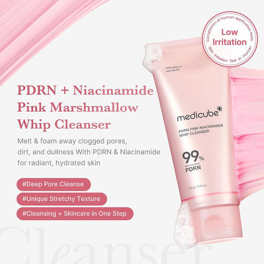 Medicube PDRN Pink Niacinamide Whip Cleanser – 120g – alternate view
