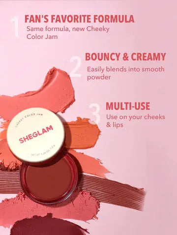 SHEGLAM Cheeky Color Jam β Cream Blush for Dewy, Natural Glow | 100% Original in Pakistan Clari