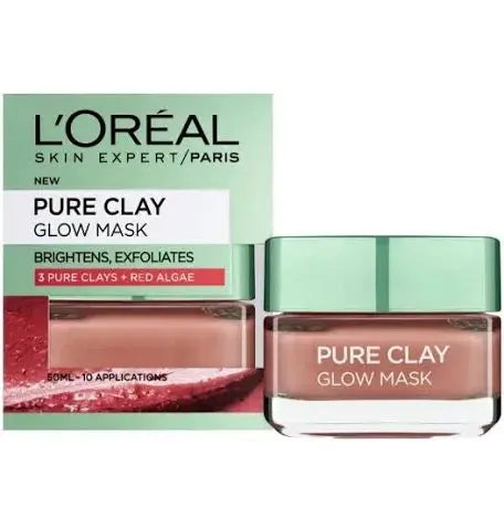 L'Oréal Pure Clay Glow Mask - cosmetics