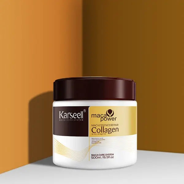 Karseell Collagen Hair Treatment Mask - Deep Repair Conditioning Argan Oil Collagen Hair Mask Essence For Dry Damaged & All Hair Types - 500ml clari