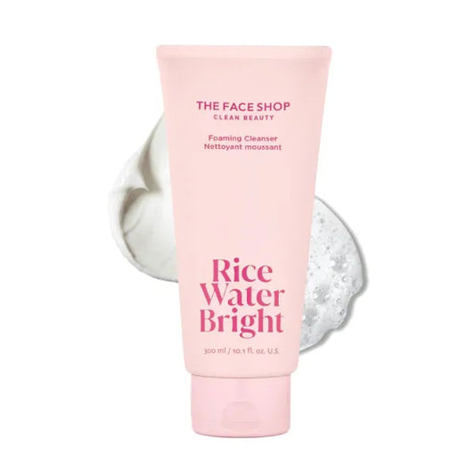The Face Shop Rice Water Bright Foaming Cleanser, Hydrating Korean Face Wash with – alternate view