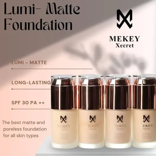 𝐌𝐞𝐤𝐞𝐲 𝐱𝐞𝐜𝐫𝐞𝐭 𝐋𝐮𝐦𝐢 𝐌𝐚𝐭𝐭𝐞 𝐅𝐨𝐮𝐧𝐝𝐚𝐭𝐢𝐨𝐧: Illuminate Your Skin In 4 Beautiful Shades - Shade # 02 Ivory makey xecret