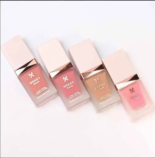 𝐌𝐞𝐤𝐞𝐲 𝐱𝐞𝐜𝐫𝐞𝐭 𝐋𝐢𝐪𝐮𝐢𝐝 𝐁𝐥𝐮𝐬𝐡: 4 Shades for Rosy Glow - Natural, Long-Lasting - Shade # 3 mekey xecret