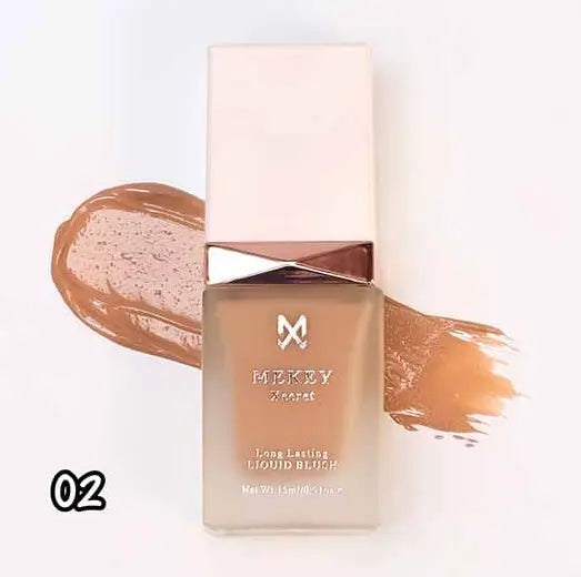 𝐌𝐞𝐤𝐞𝐲 𝐱𝐞𝐜𝐫𝐞𝐭 𝐋𝐢𝐪𝐮𝐢𝐝 𝐁𝐥𝐮𝐬𝐡: 4 Shades for Rosy Glow - Natural, Long-Lasting - Shade # 2 mekey xecret