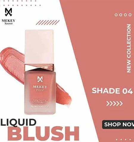 𝐌𝐞𝐤𝐞𝐲 𝐱𝐞𝐜𝐫𝐞𝐭 𝐋𝐢𝐪𝐮𝐢𝐝 𝐁𝐥𝐮𝐬𝐡: 4 Shades for Rosy Glow - Natural, Long-Lasting - Shade # 4 mekey xecret