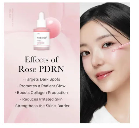 medicube PDRN Pink Peptide Serum, Pink glow serum, Peptide, Niacinamide, Hydrating & Moisturizing & Firming, Uneven Skin Tone, Korean Skincare | 1.01 fl.oz. (1.01 fl.oz., Rose PDRN (Vegan)) Clari.com.pk