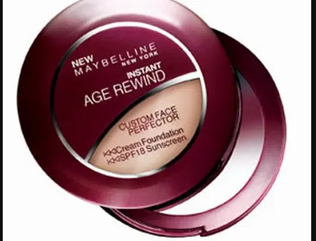 Maybelline Instant Age Rewind Custom Face Perfector Cream Compact Foundation , Sandy Beige, Medium 1 - SPF 18 Sunscreen Skin care