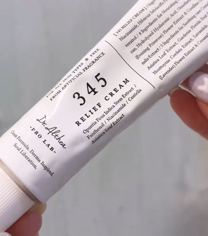 Dr Althea - Gentle Vegan Skincare 345 Relief Cream Featuring Hyaluronic Acid &amp; Rose Scent - 1.7 Fl Oz