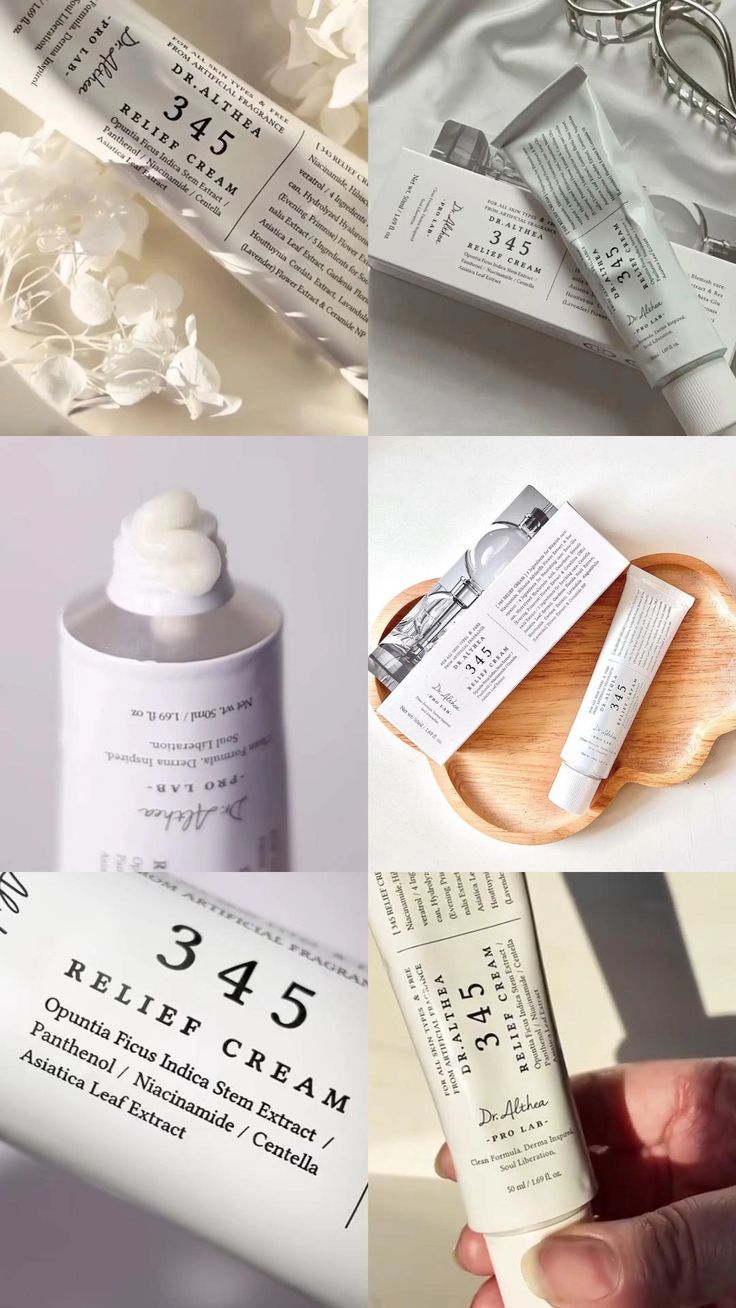 Dr Althea - Gentle Vegan Skincare 345 Relief Cream Featuring Hyaluronic Acid &amp; Rose Scent - 1.7 Fl Oz