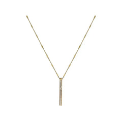 KOREAN JEWELLERY - TITANIUM STEEL PENDANT WITH GOLD SHORT NECKLACE Clari