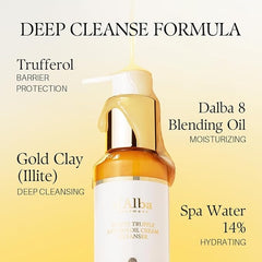 D'alba Piedmont Italian White Truffle Return Oil Cream Cleanser, Vegan Cleanser, Easy One Step Cleanser, Sebum And Makeup Removal, Suitable For Sensitive Skin (150ml)