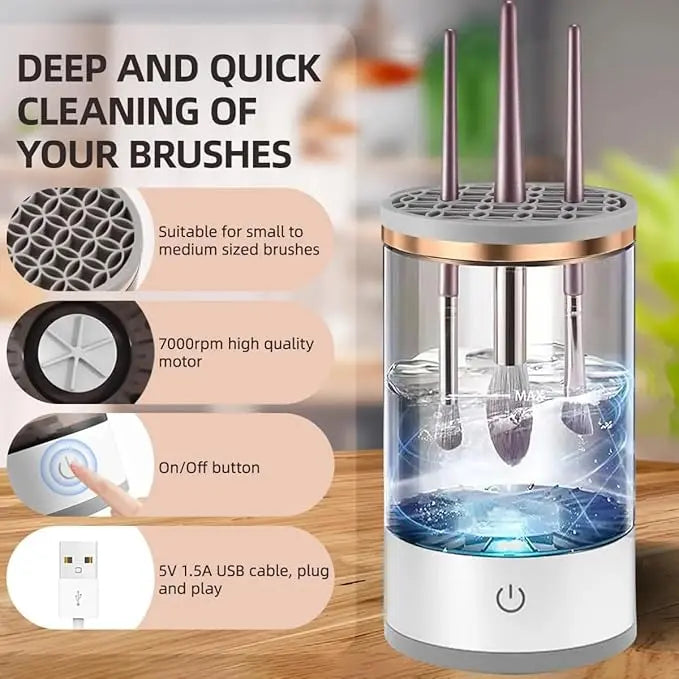 HouseQueen™-Electric Makeup Brush Cleaner Clari