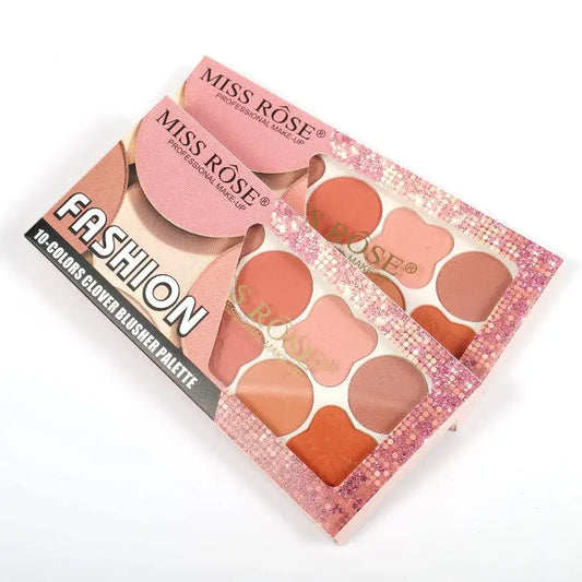 Miss Rose 10-Colors Clover Blusher Palette Clari