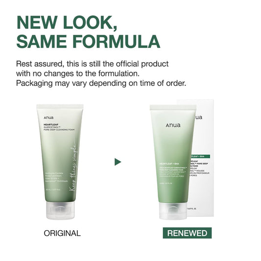 ANUA Heartleaf Quercetinol Pore Deep Cleansing Foam, Facial Cleanser, for Double Cleansing, BHA, Hyaluronic Acid, Glycerin, Face Wash, Blackhead Remover,...