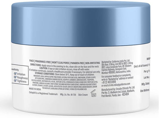 Cetaphil Optimal Hydration Replenishing Night Cream 50g | Lightweight & Fast Absorption | Hyaluronic Acid, Blue Daisy Extract, Niacinamide