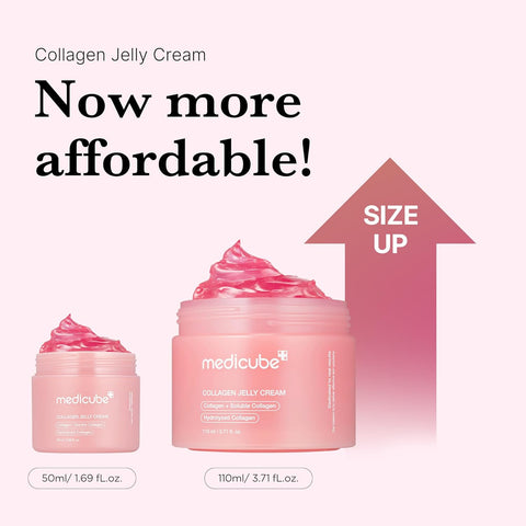 medicube Collagen Jelly Cream- Niacinamide & Freeze-Dried Hydrolyzed Collagen-Boosts skin barrier hydration & gives 24h Glow & Firmer looking...