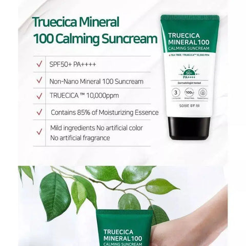 SOME BY MI Truecica Mineral Calming Tone up Sun Cream 50ml SPF50+PA++++Sunscreen Clari