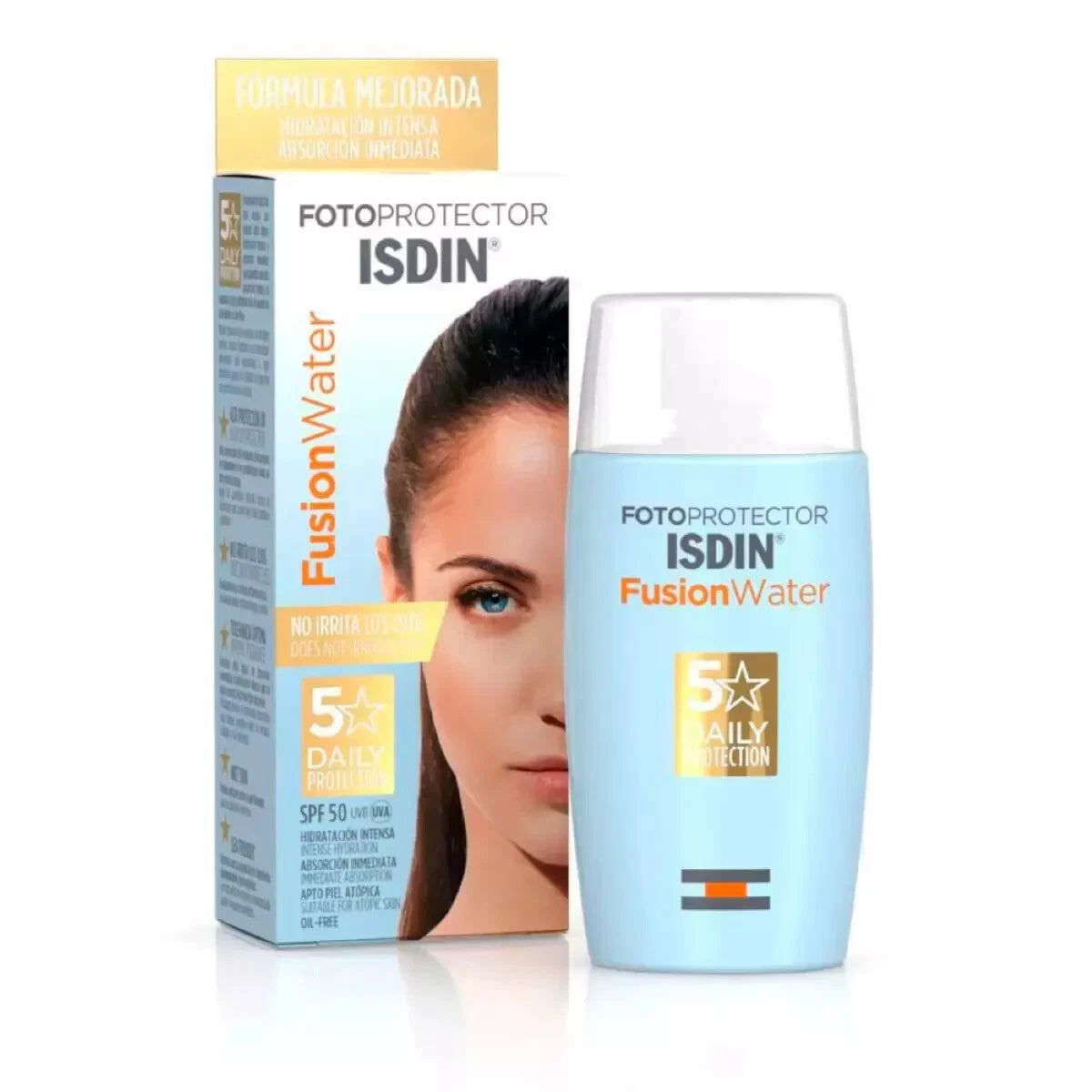 Isdin Fotoprotector Fusion Water SPF 50+ 50 ml 1.7fl.oz Original.