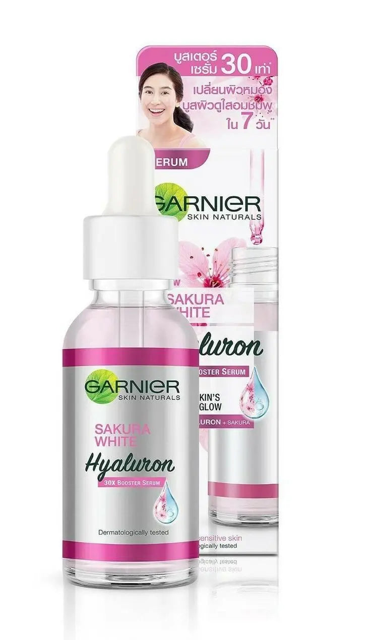 Garnier - Sakura White Hyaluron Booster Facial Serum Natural Radiant Pinkish - 30ml clari