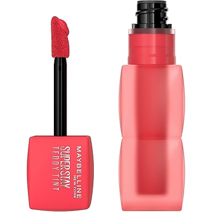 MAYBELLINE Super Stay Teddy Lip Tint, Long Lasting Matte Lipstick For Up To 12HR Wear, Wild At Heart, 1 Count