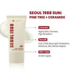 K-Secret Seoul 1988 Sun Pine Tree + Ceramide SPF 50 PA++++
