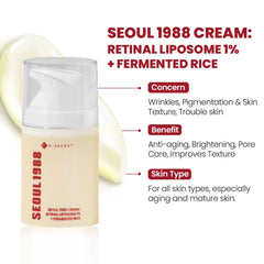 Seoul 1988 Cream packaging with product details on a white background