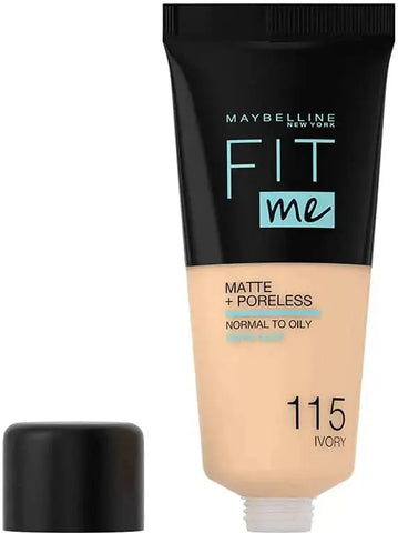Maybelline Fit Me Matte + Poreless Liquid Foundation – Oil-Free, Full Coverage & Shine Control Clari