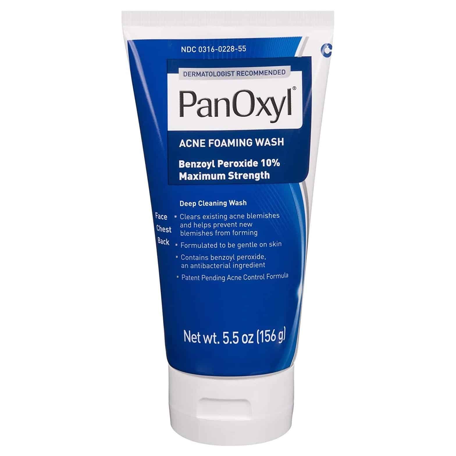 Panoxyl Acne Foaming Wash Benzoyl Peroxide 10% | 5.5 Oz / 156 G clari