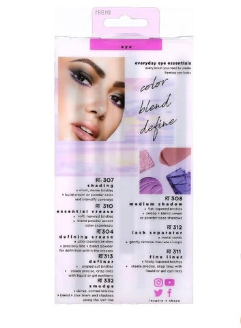 Real Techniques Makeup Brushes Everyday Eye Essentials 8-Piece Eyeshadow Set | Buy in Pakistan - Clari