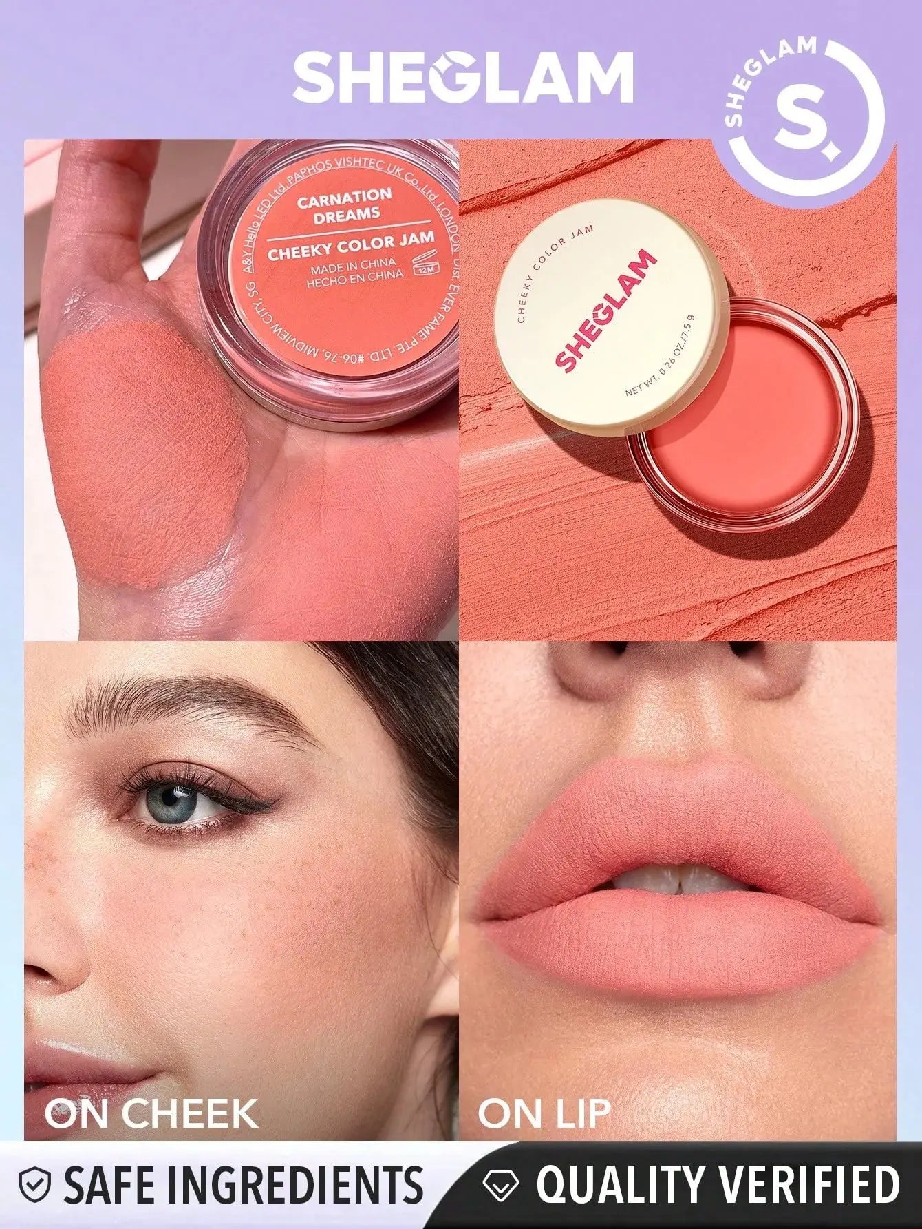SHEGLAM Cheeky Color Jam – Cream Blush for Dewy, Natural Glow | 100% Original in Pakistan Clari