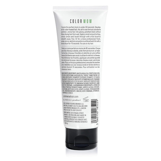 COLOR WOW One Minute Transformation – Instant frizz fix| Nourishing styling cream smooths, tames + defrizzes on the spot| Avocado oil + Omega 3’s hydrate,...