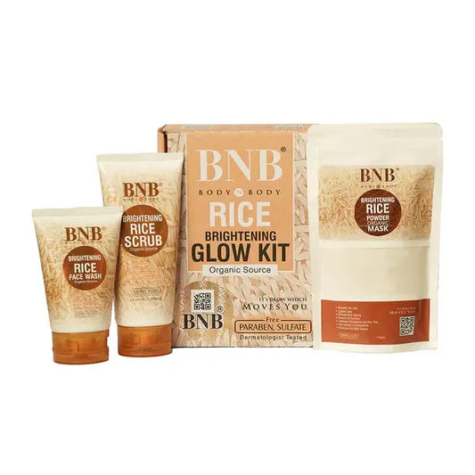 Rice Brightening Glow Kit (Rice Facewash + Rice Scrub + Rice Mask) Clari