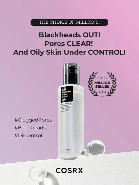 COSRX BHA Blackhead Power Liquid 100ml | Best Korean Exfoliating Toner for Blackheads, Clogged Pores & Acne-Prone Skin in Pakistan Clari