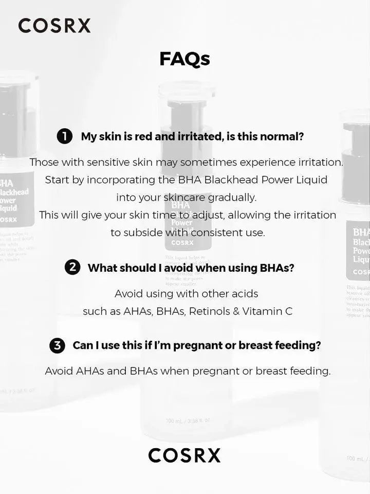 COSRX BHA Blackhead Power Liquid 100ml | Best Korean Exfoliating Toner for Blackheads, Clogged Pores & Acne-Prone Skin in Pakistan Clari