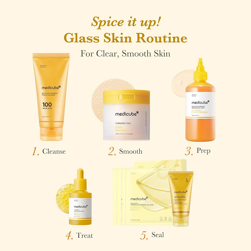 medicube Kojic Acid Turmeric Resurfacing Toner for Face & Body 250ml