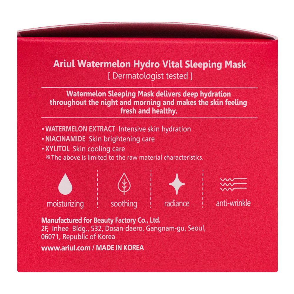 Ariul Watermelon Hydro Vital Sleeping Face Mask, 80ml