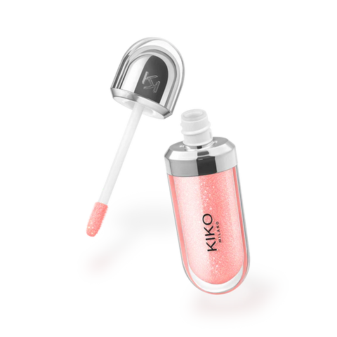 Kiko Milano lip gloss with applicator on a white background