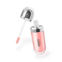 Kiko Milano lip gloss with applicator on a white background