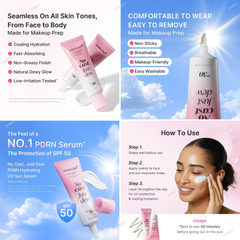 Medicube PDRN Hydrating UV Serum - No Cast Just Dew - SPF 50+ Sunscreen - 50ml Expiry 06 - 2029